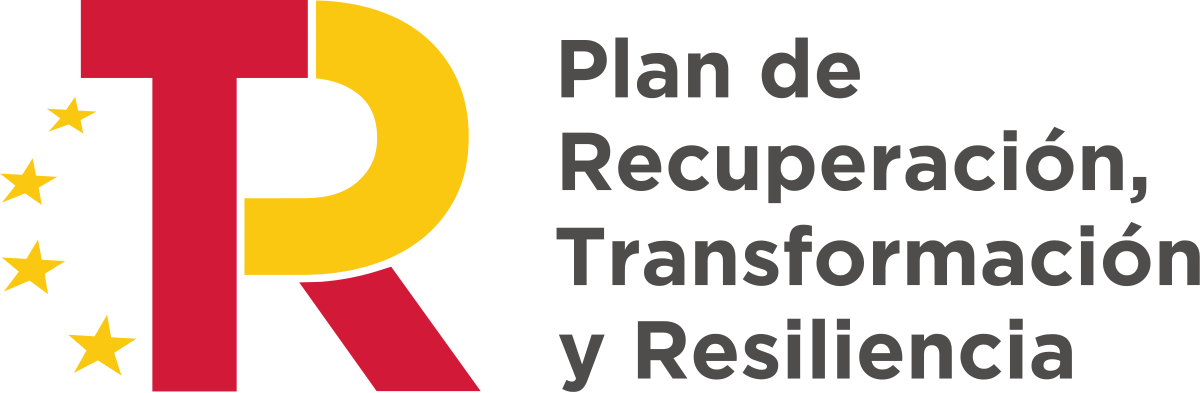 Logotipo del “Plan de Recuperación, Transformación y Resiliencia” con las letras PR y estrellas amarillas Logotipo del “Plan de Recuperación, Transformación y Resiliencia” con las letras PR y estrellas amarillas